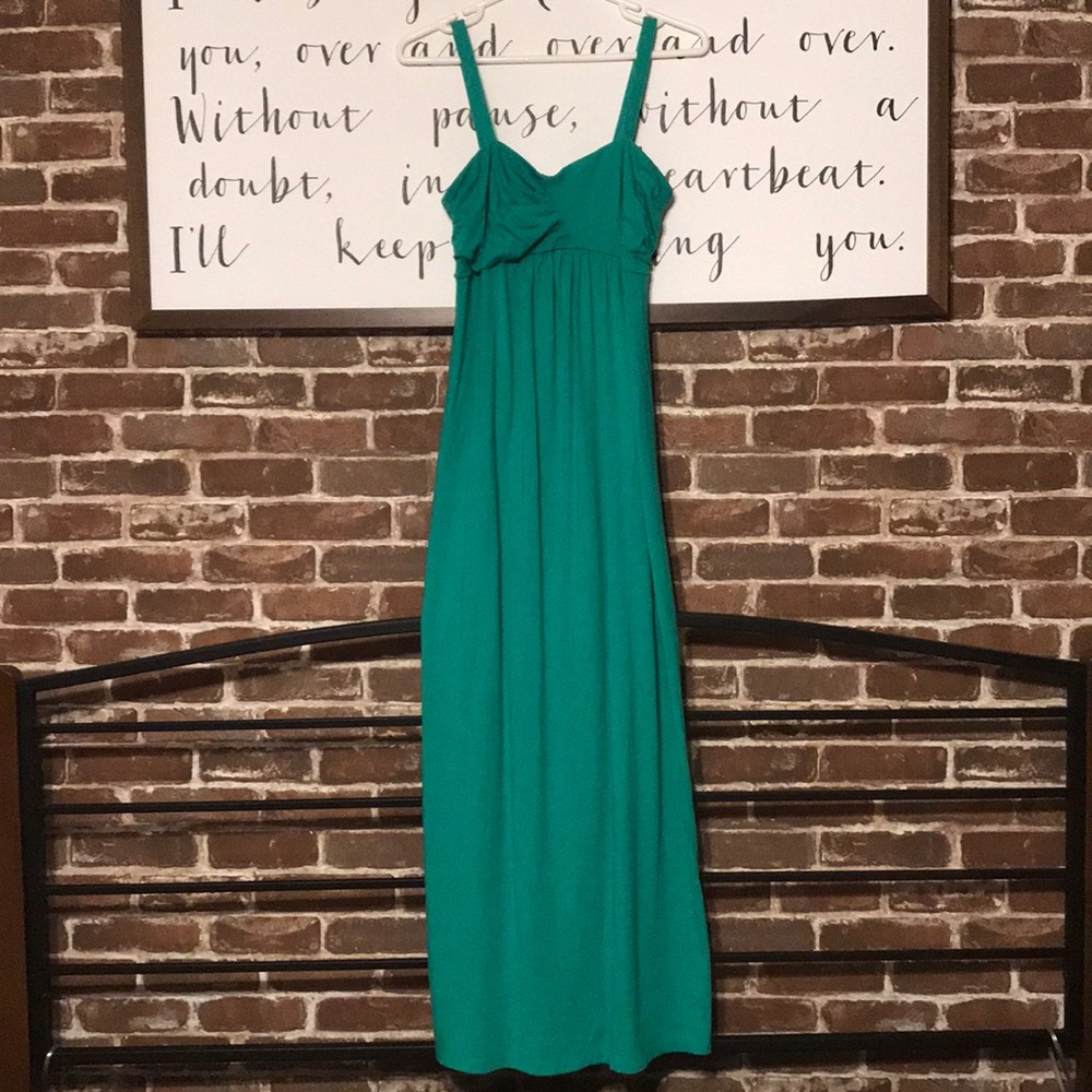 Green Maternity Maxi Dress